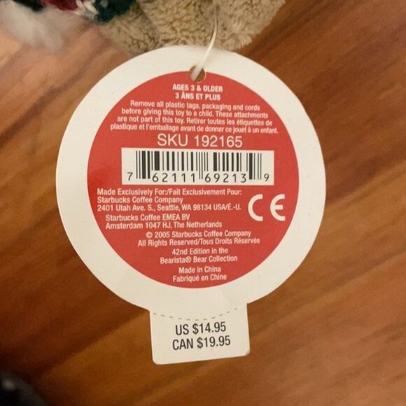 Starbucks Bearista Bear Collection 2005 Winter Teddy Tags Attached 42 Edition - Picture 6 of 12